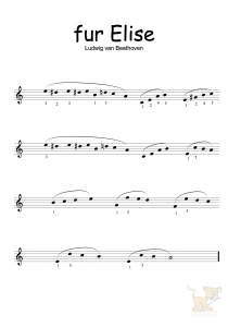 Bladmuziek/sheet music für Elise - Ludwig van Beethoven